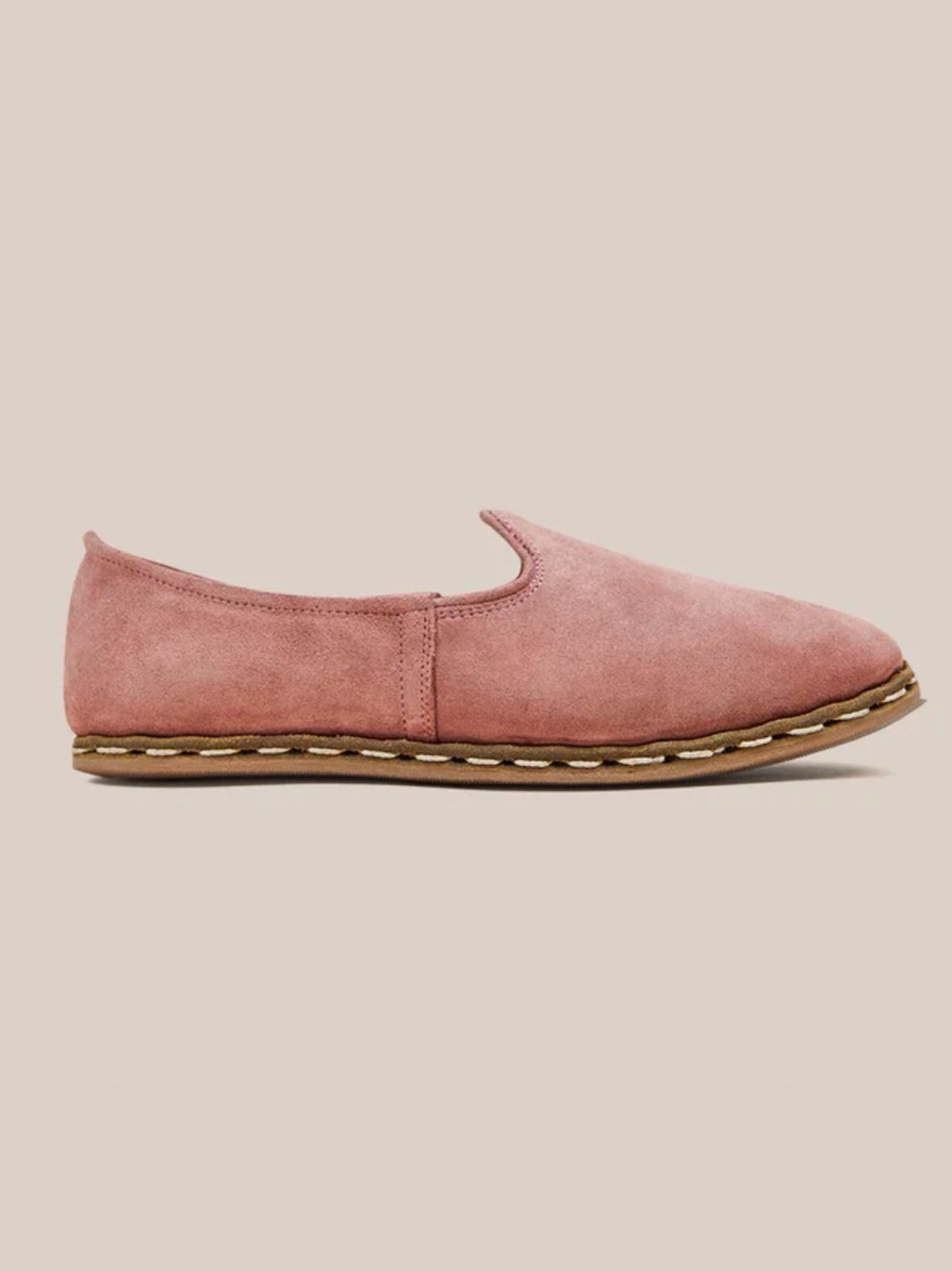Sabah Women’s Rose Leather Suede Loafers Size: 39